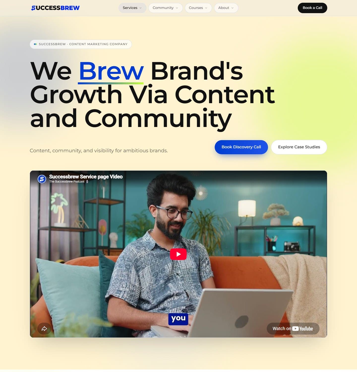 successbrew.in homepage
